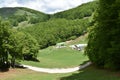 View of ski resort green Royalty Free Stock Photo