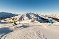 View of the ski resort Jungfrau Wengen in Switzerland