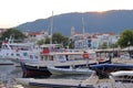 View of Skiathos Old Port, Skiathos Island. Aegean Sea, Sporades Islands, Greece