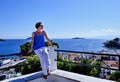 View on Skiathos from water side Royalty Free Stock Photo