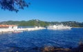 View on Skiathos from water side Royalty Free Stock Photo