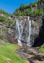 View of the Skjervsfossen waterfall. VertÃÂal frame