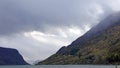 View from Skjolden of the Lusterfjord in autumn in Norway Royalty Free Stock Photo