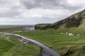 View from Skogafoss beautiful green Iceland