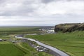 View from Skogafoss beautiful green Iceland