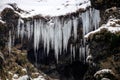 View of Skogafoss Waterfall in Winter Royalty Free Stock Photo