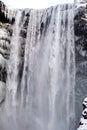 View of Skogafoss Waterfall in Winter Royalty Free Stock Photo