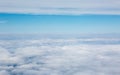 View of the sky and clouds from the airplane Royalty Free Stock Photo