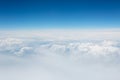 View of the sky and clouds from the airplane Royalty Free Stock Photo