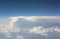 View of the sky and clouds from the airplane Royalty Free Stock Photo