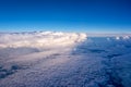 View of the sky and clouds from the airplane Royalty Free Stock Photo