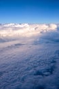 View of the sky and clouds from the airplane Royalty Free Stock Photo