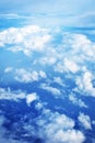View of the sky and clouds from the airplane window Royalty Free Stock Photo