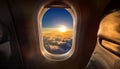 view sky frow window airplane Royalty Free Stock Photo