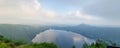 view of the sky and lake on the mountain at khayangan