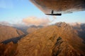 A view from the sky over the mountains Royalty Free Stock Photo