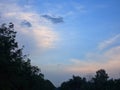 The view of the sky in rural Indonesia is very beautiful Royalty Free Stock Photo