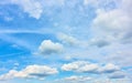 View of the sky with white heap clouds