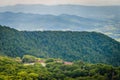 View of Skyland Resort and layers of the Blue Ridge Mountains, f Royalty Free Stock Photo