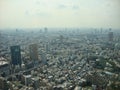 view from the skyscraper to tokyo city