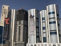 View of skyscrapers from Al Majaz Waterfront in Sharjah, UAE Royalty Free Stock Photo