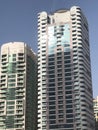 View of skyscrapers from Al Majaz Waterfront in Sharjah, UAE Royalty Free Stock Photo