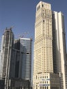 View of skyscrapers from Al Majaz Waterfront in Sharjah, UAE Royalty Free Stock Photo