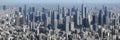 A view of the skyscrapers of Tokyo, Japan, from the top of Skytree. High-rise buildings adorn the city.