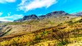 View of the Slanghoekberge Mountain Range along which the Bainskloof Pass runs between the towns Ceres and Wellington Royalty Free Stock Photo