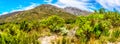 View of the Slanghoekberge Mountains from the scenic Bainskloof Pass between the towns Ceres and Wellington Royalty Free Stock Photo