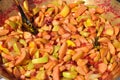 Sliced apples for jam macro