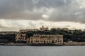 View from Sliema to Manoel Island and Fort Manoel in the evening, Malta Royalty Free Stock Photo