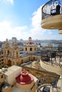 The view on Sliema and Valleta Royalty Free Stock Photo
