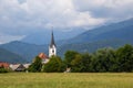 View of small rural church in Slovenia Royalty Free Stock Photo