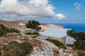 View of the small Church of Panagia Paleokastritsa , Ios Island, Greece Royalty Free Stock Photo