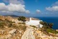 View of the small Church of Panagia Paleokastritsa , Ios Island, Greece Royalty Free Stock Photo