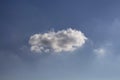 View of a small cloud with a blue sky background Royalty Free Stock Photo