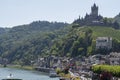 View on small German town Cochem located in Mosel river valley, quality wine regio in Germany Royalty Free Stock Photo