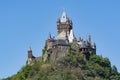 View on German town Cochem located in Mosel river valley, quality wine regio in Germany Royalty Free Stock Photo