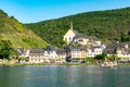 View on small German town located in Mosel river valley, quality wine regio in Germany Royalty Free Stock Photo