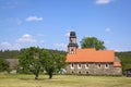 View of the small half-timbered church in Raben Royalty Free Stock Photo