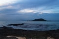 View of small island from Hyeopjae Beach at Jeju Royalty Free Stock Photo