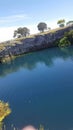 View of a small lake with quartz cliffs Australia