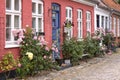 View into the small lanes of the idyllic town Ribe, Denmark Royalty Free Stock Photo