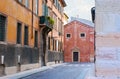 The medieval brick San Pietro in Archivolto Church, Verona, Italy