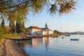 View of small Mediterranean village of Donja Lastva. Montenegro, Bay of Kotor Royalty Free Stock Photo