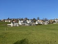 View of the small picturesque and modern Swiss subalpine settlement of Schwarzenberg LU - Canton of Lucerne Kanton Luzern