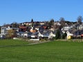 View of the small picturesque and modern Swiss subalpine settlement of Schwarzenberg LU - Canton of Lucerne Kanton Luzern