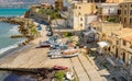 View of Small port of seaside resort Trappeto, province of Palermo, Sicily
