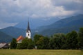 View of small rural church in Slovenia Royalty Free Stock Photo